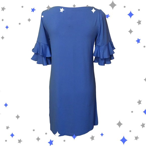 LILLY PULITZER LULA DRESS; COASTAL BLUE - Sz M - Picture 5 of 8